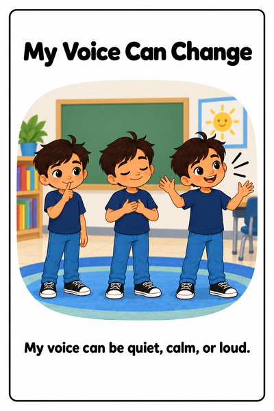Using a Calm Voice Social Story