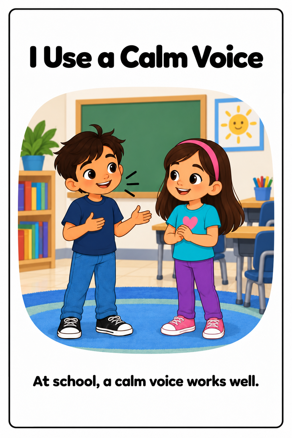 Using a Calm Voice Social Story