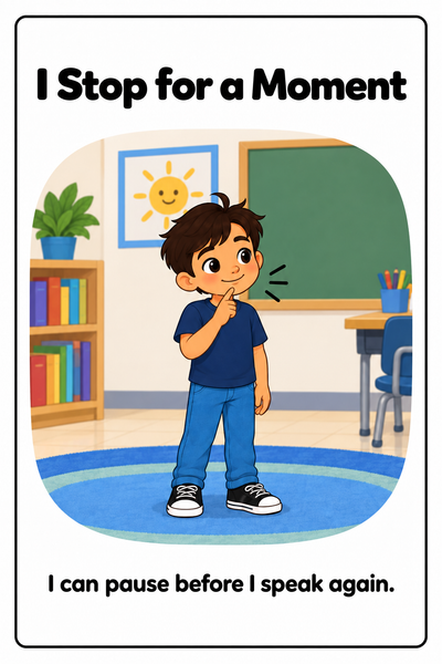 Using a Calm Voice Social Story