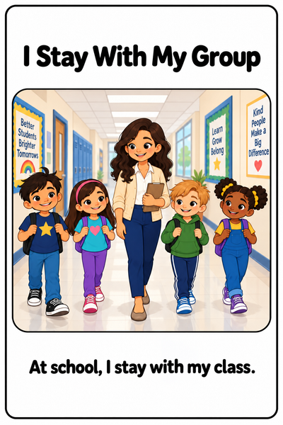 Staying With My Class Social Story