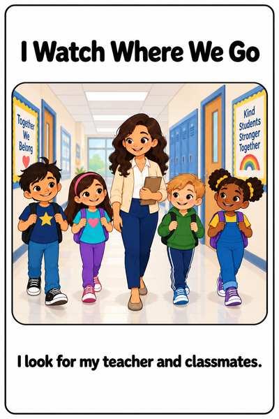 Staying With My Class Social Story