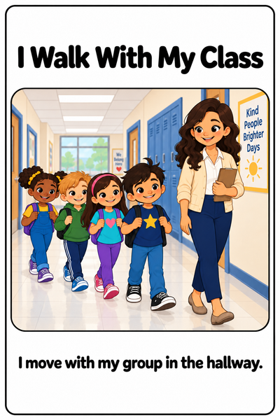 Staying With My Class Social Story