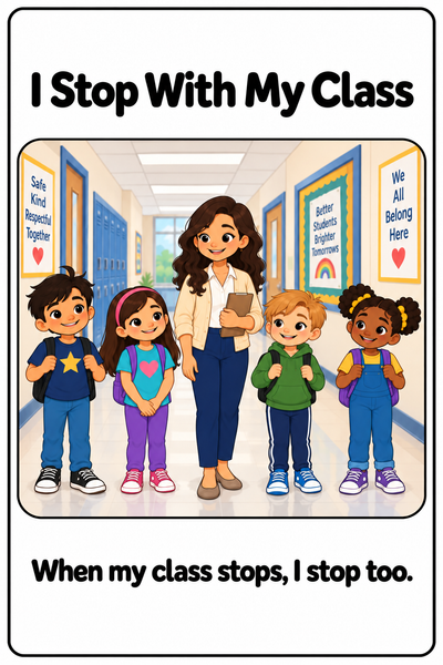 Staying With My Class Social Story
