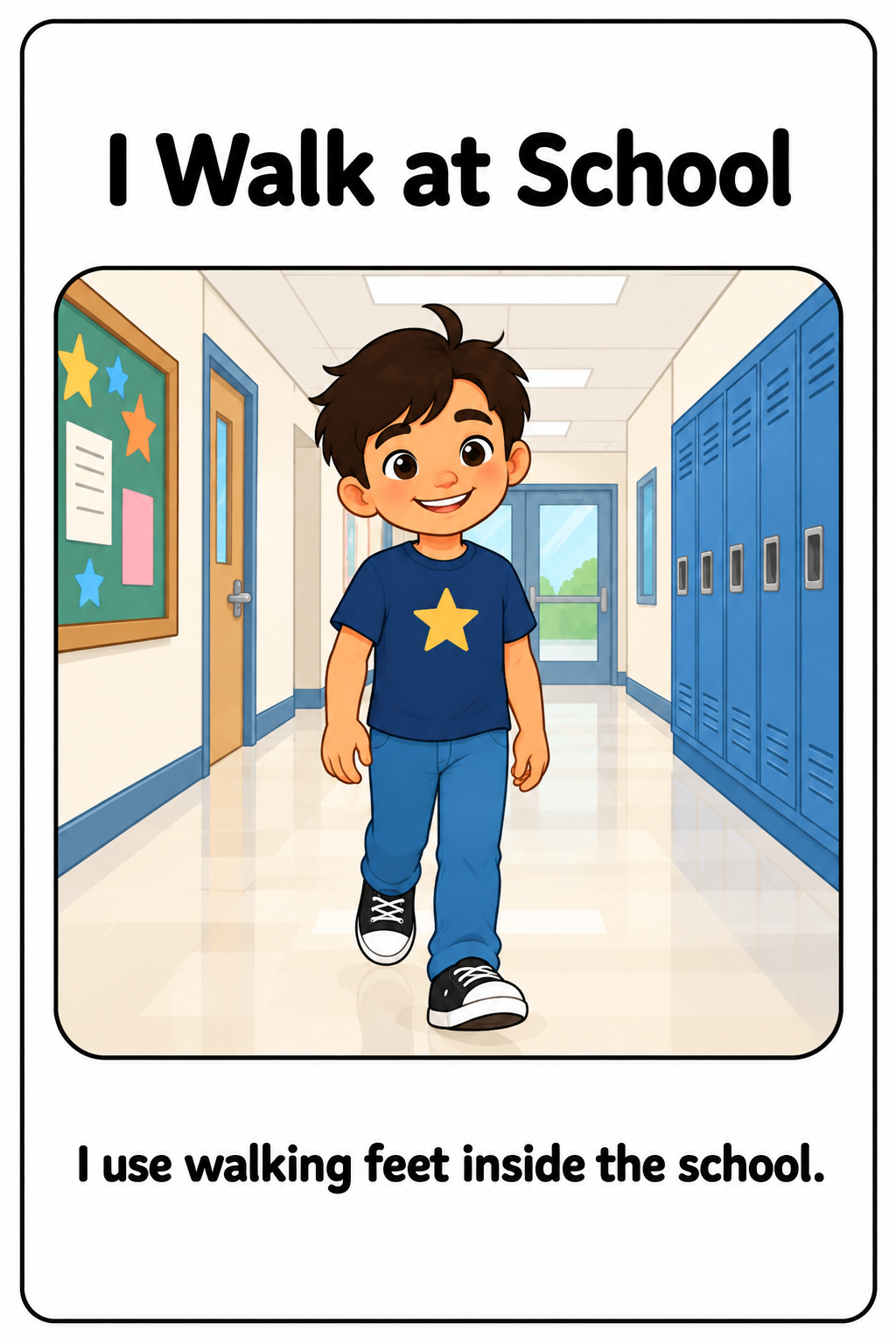 Walking Safely at School Social Story