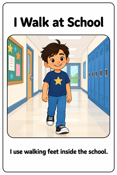 Walking Safely at School Social Story