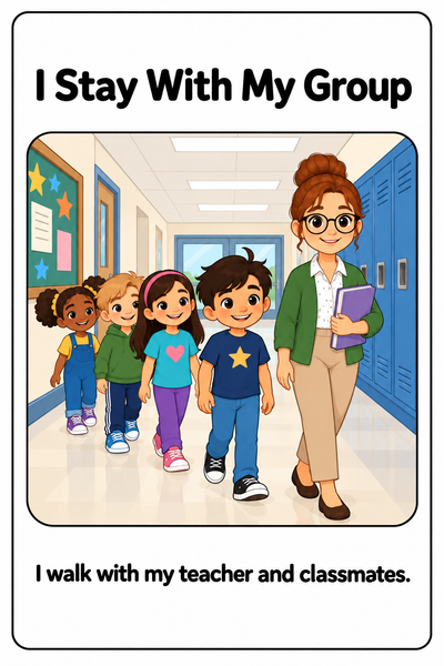 Walking Safely at School Social Story