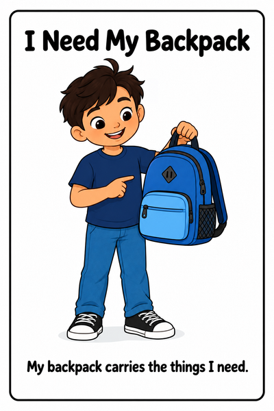 Packing My Backpack Social Story