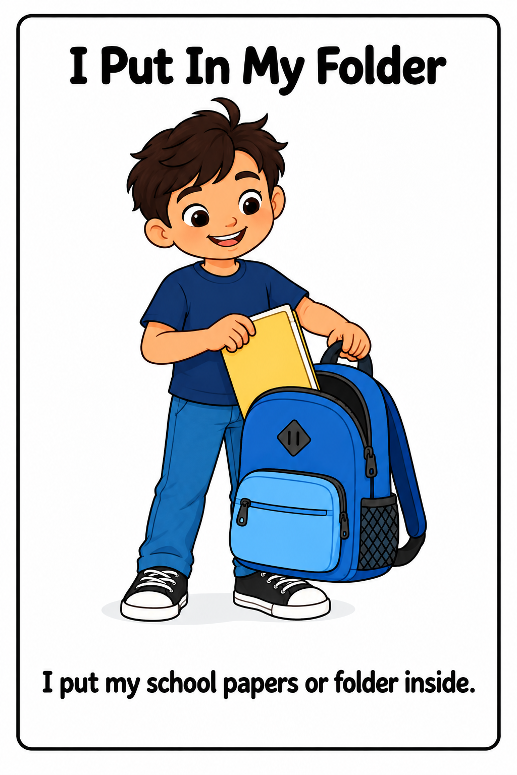 Packing My Backpack Social Story