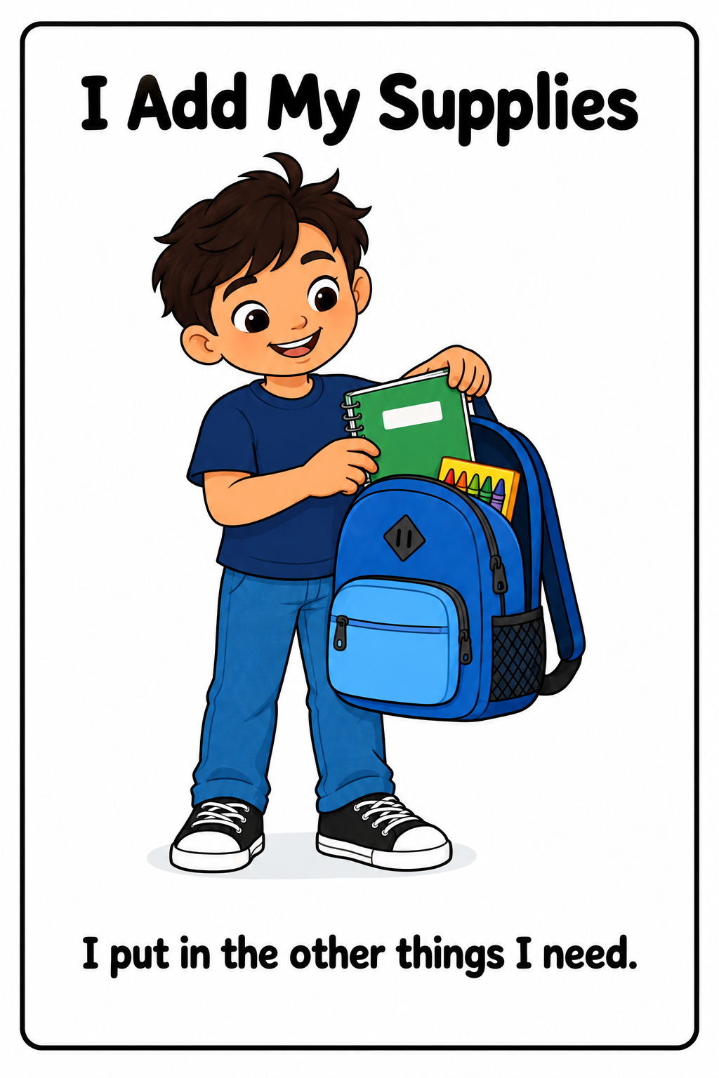 Packing My Backpack Social Story