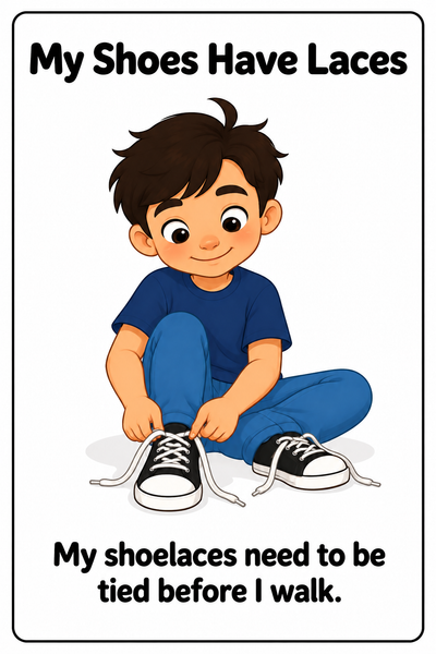 Tying My Shoes Social Story