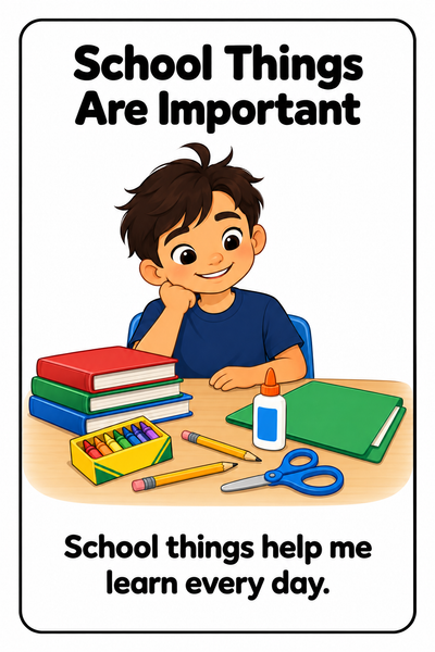 Taking Care of School Things Social Story