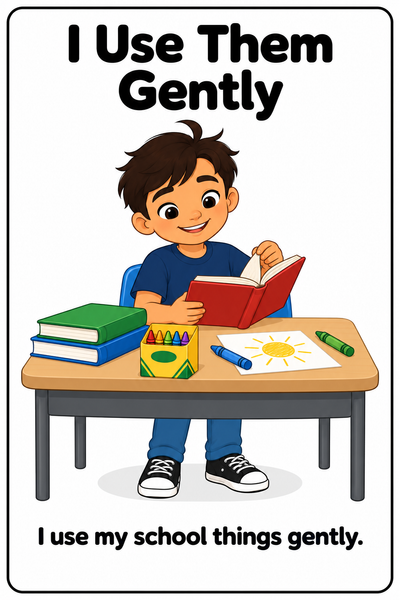 Taking Care of School Things Social Story