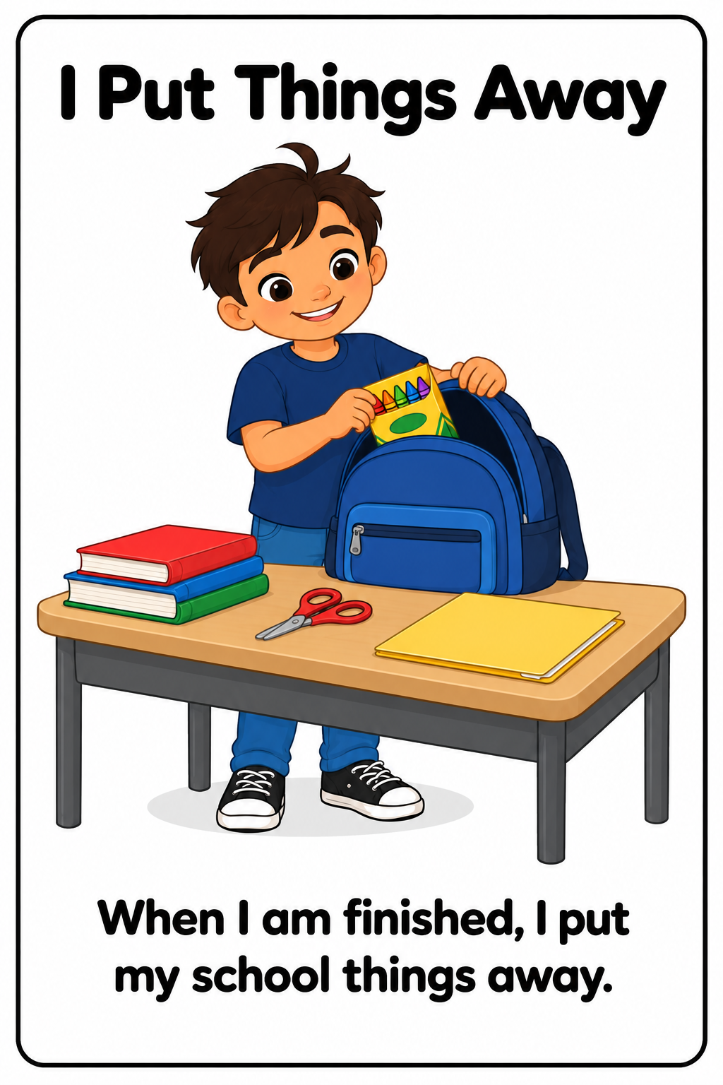Taking Care of School Things Social Story