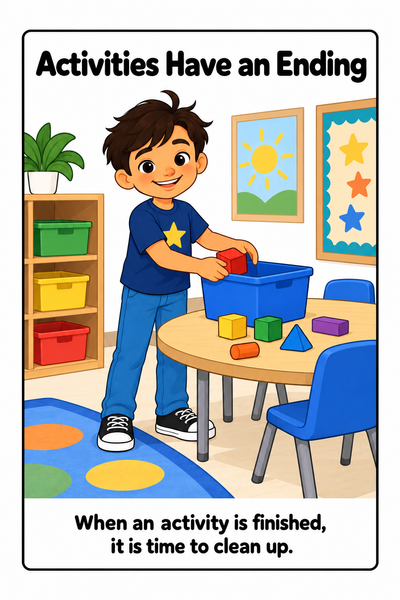 Cleaning Up When I Am Finished Social Story