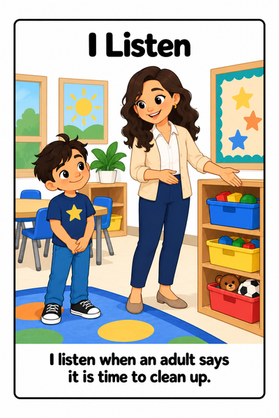 Cleaning Up When I Am Finished Social Story