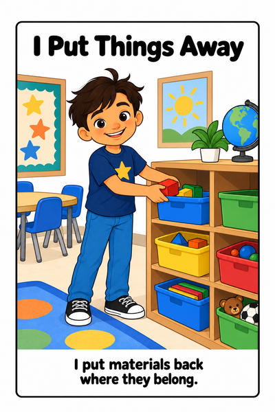 Cleaning Up When I Am Finished Social Story