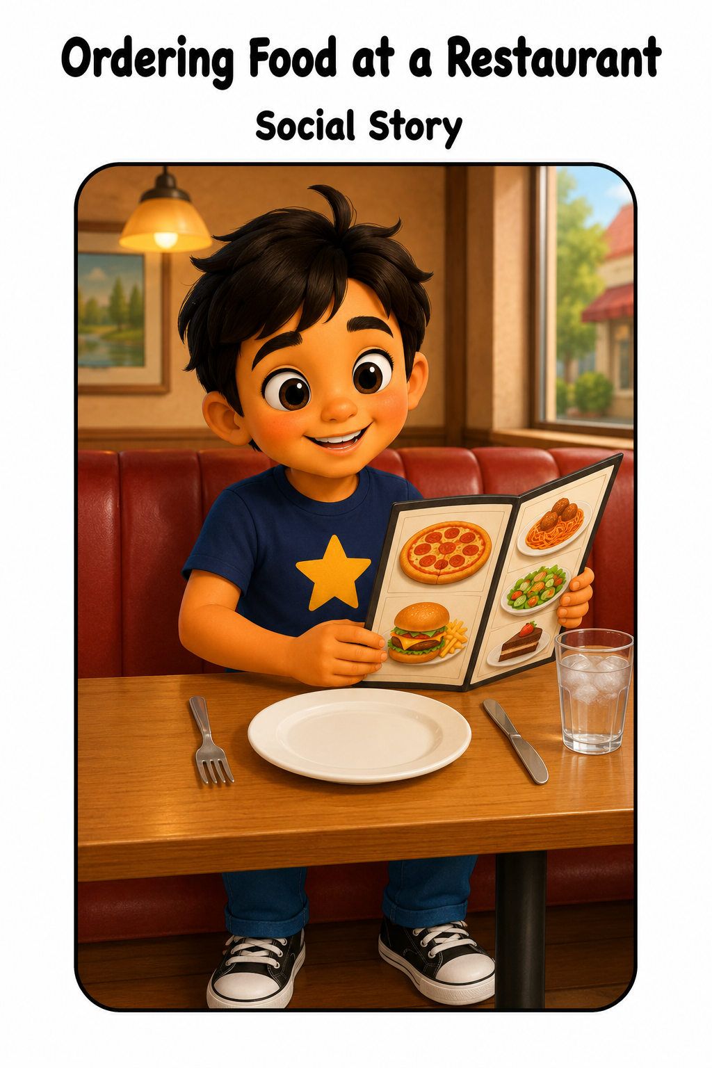 Ordering Food at a Restaurant Social Story