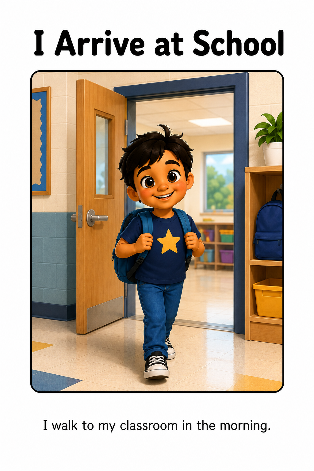 My Morning Routine at School Social Story Autism