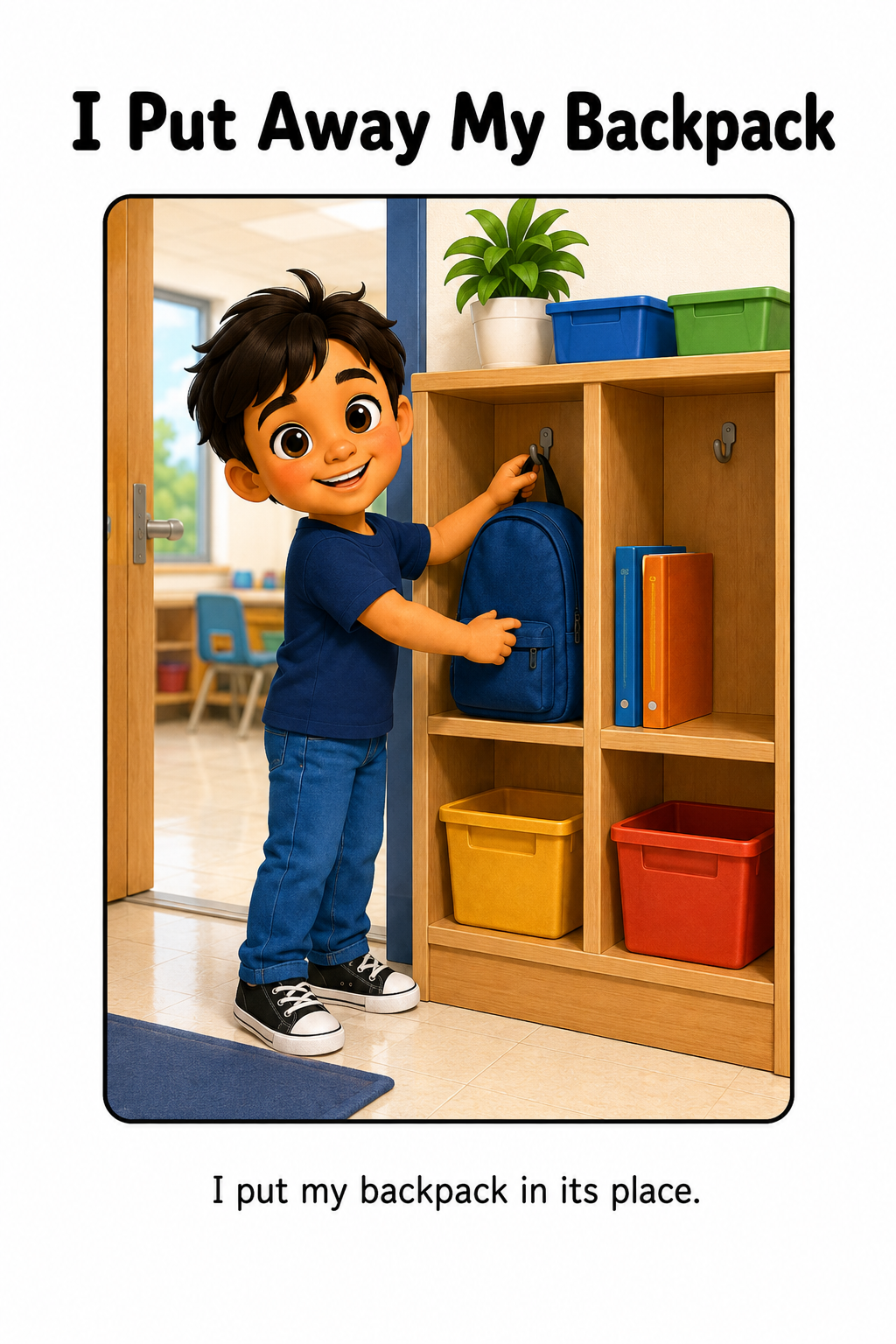 My Morning Routine at School Social Story Autism