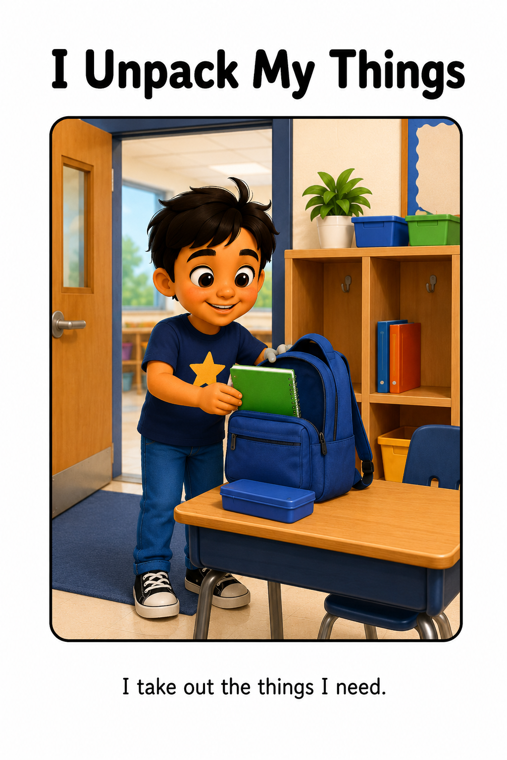 My Morning Routine at School Social Story Autism