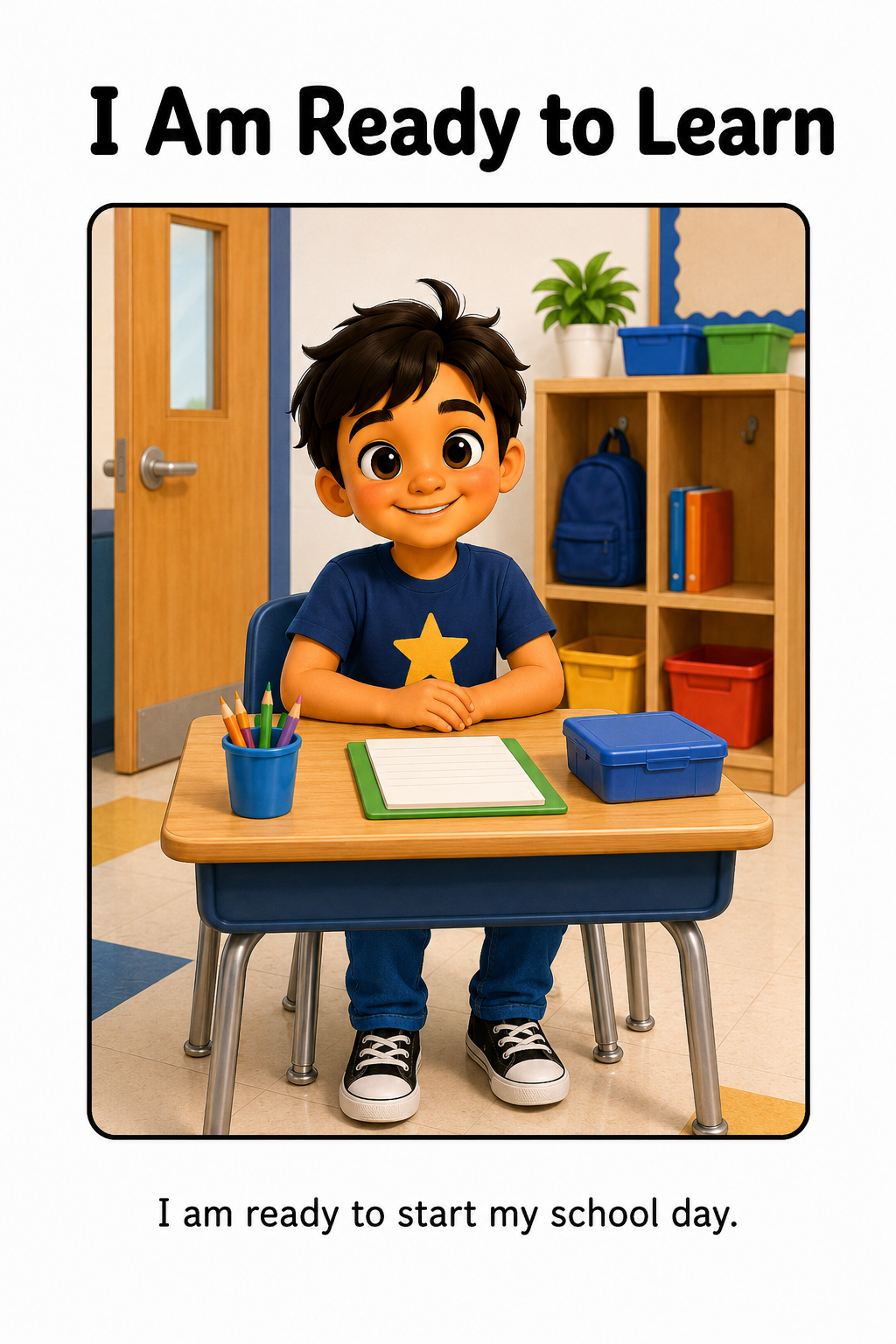 My Morning Routine at School Social Story Autism