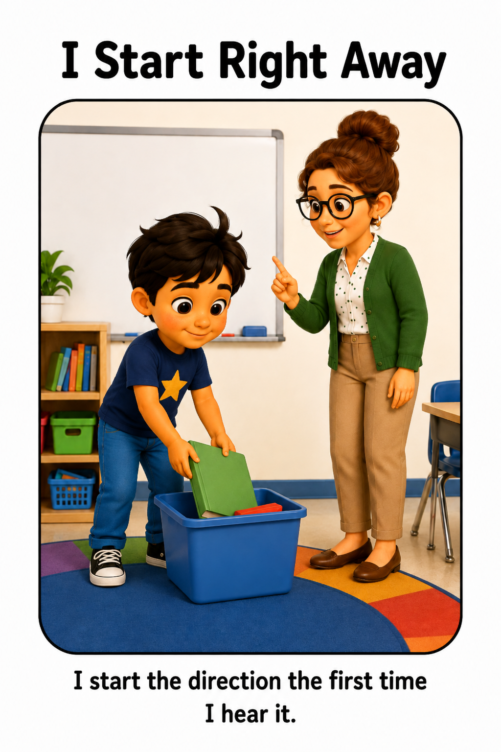 Listening the First Time Social Story