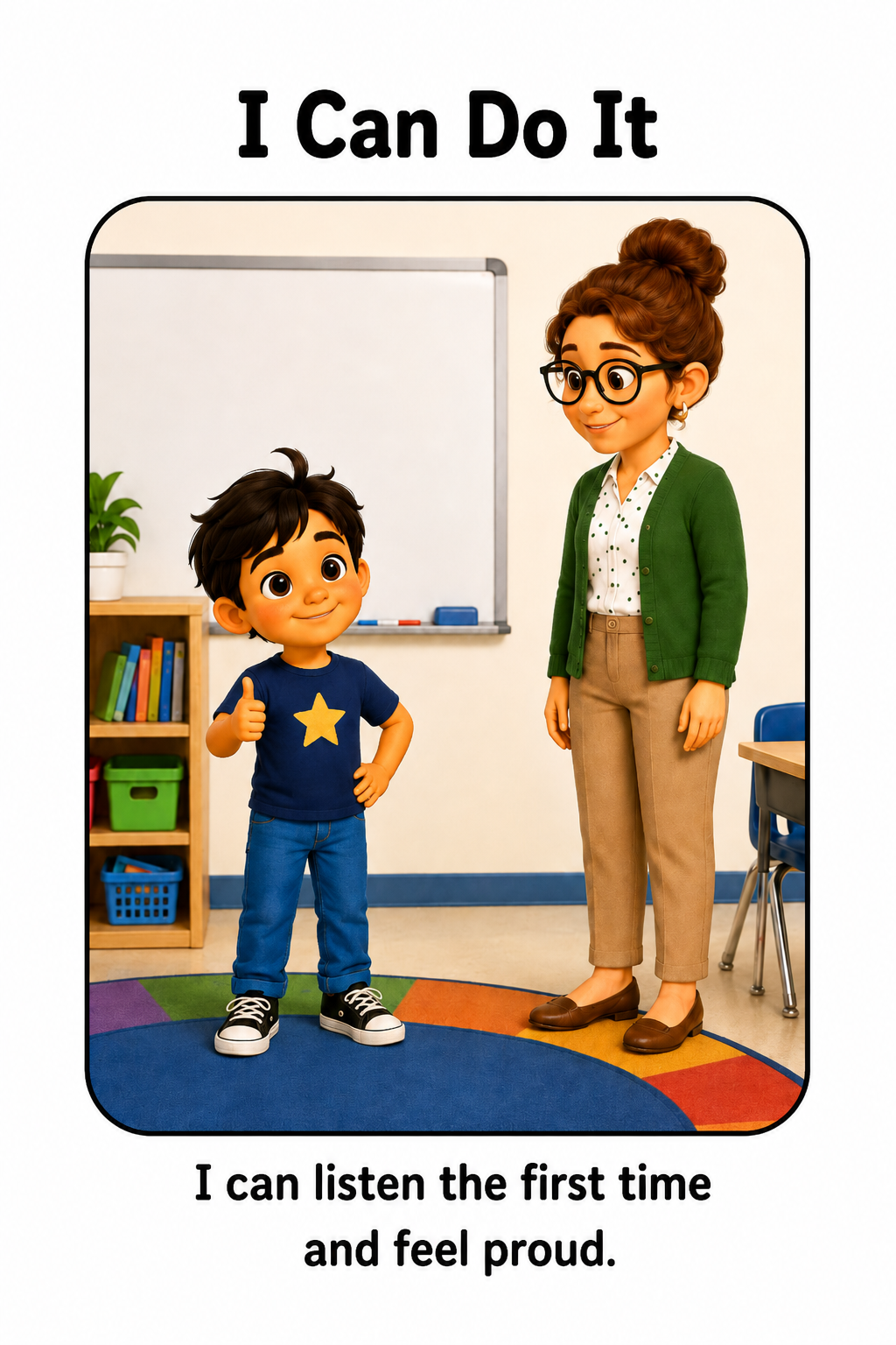 Listening the First Time Social Story