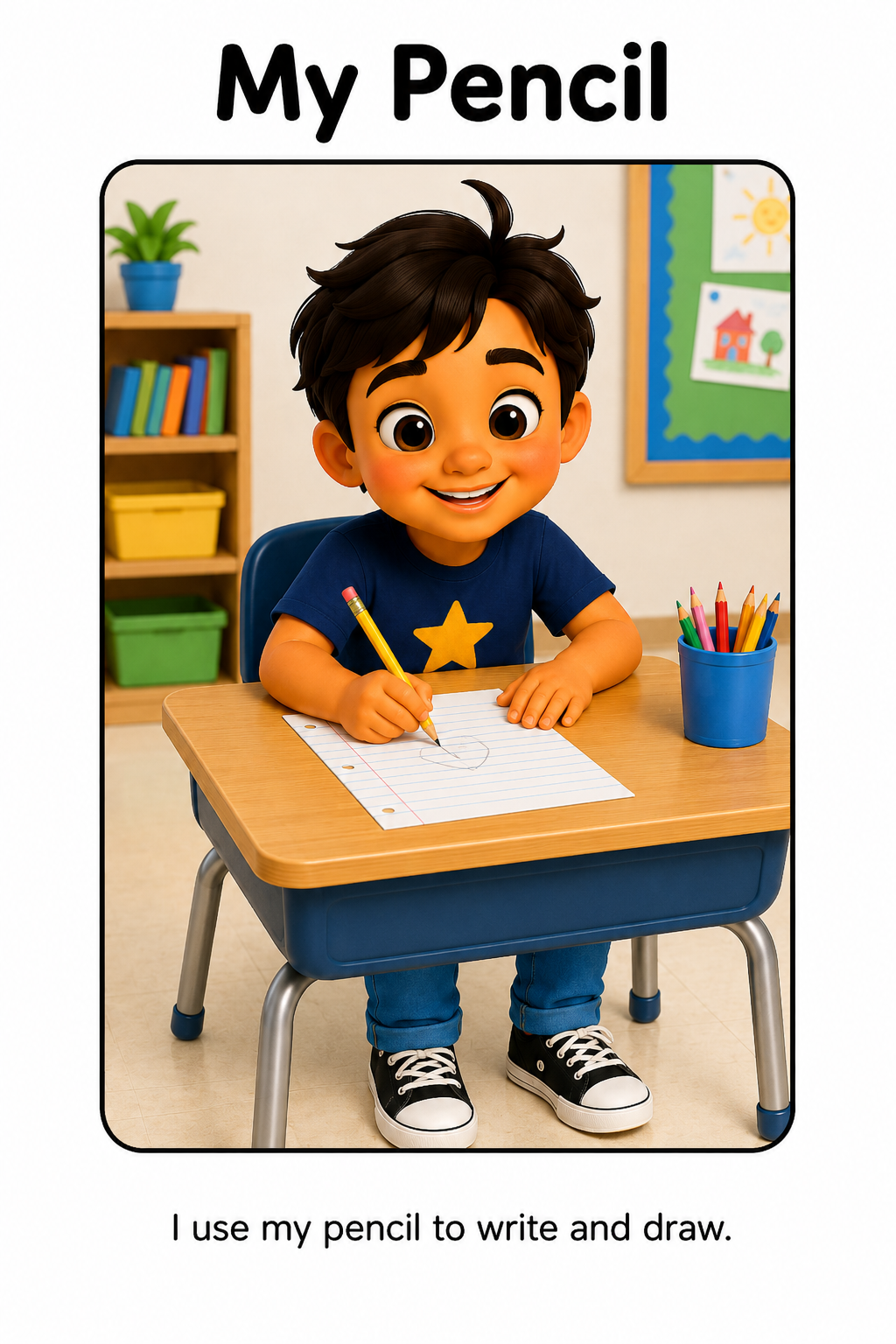 My School Supplies Social Story Autism