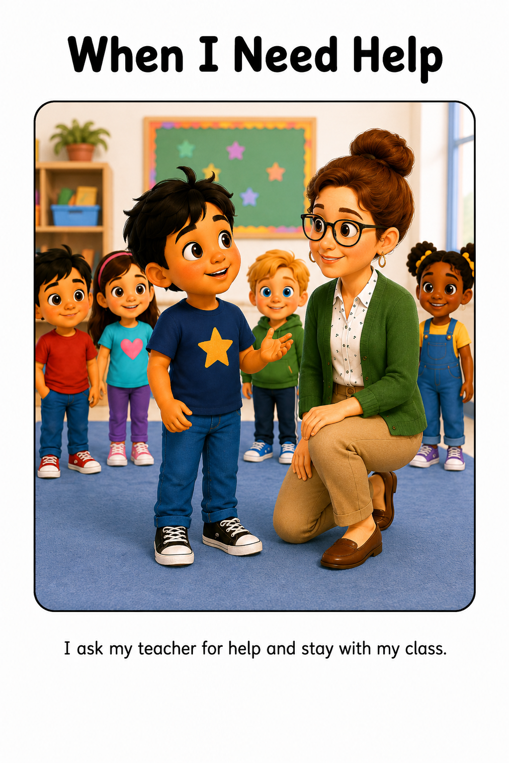 Staying With My Class Social Story for Autism | Speech Fuel