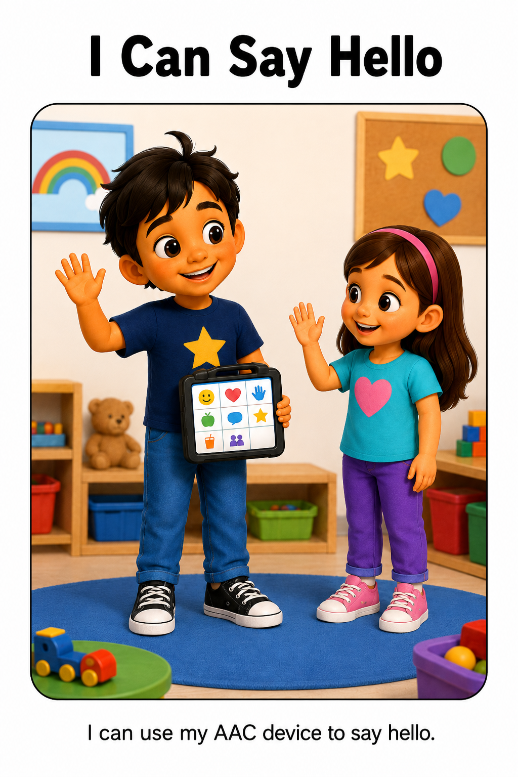 Using My AAC Device With Friends Social Story for Autism