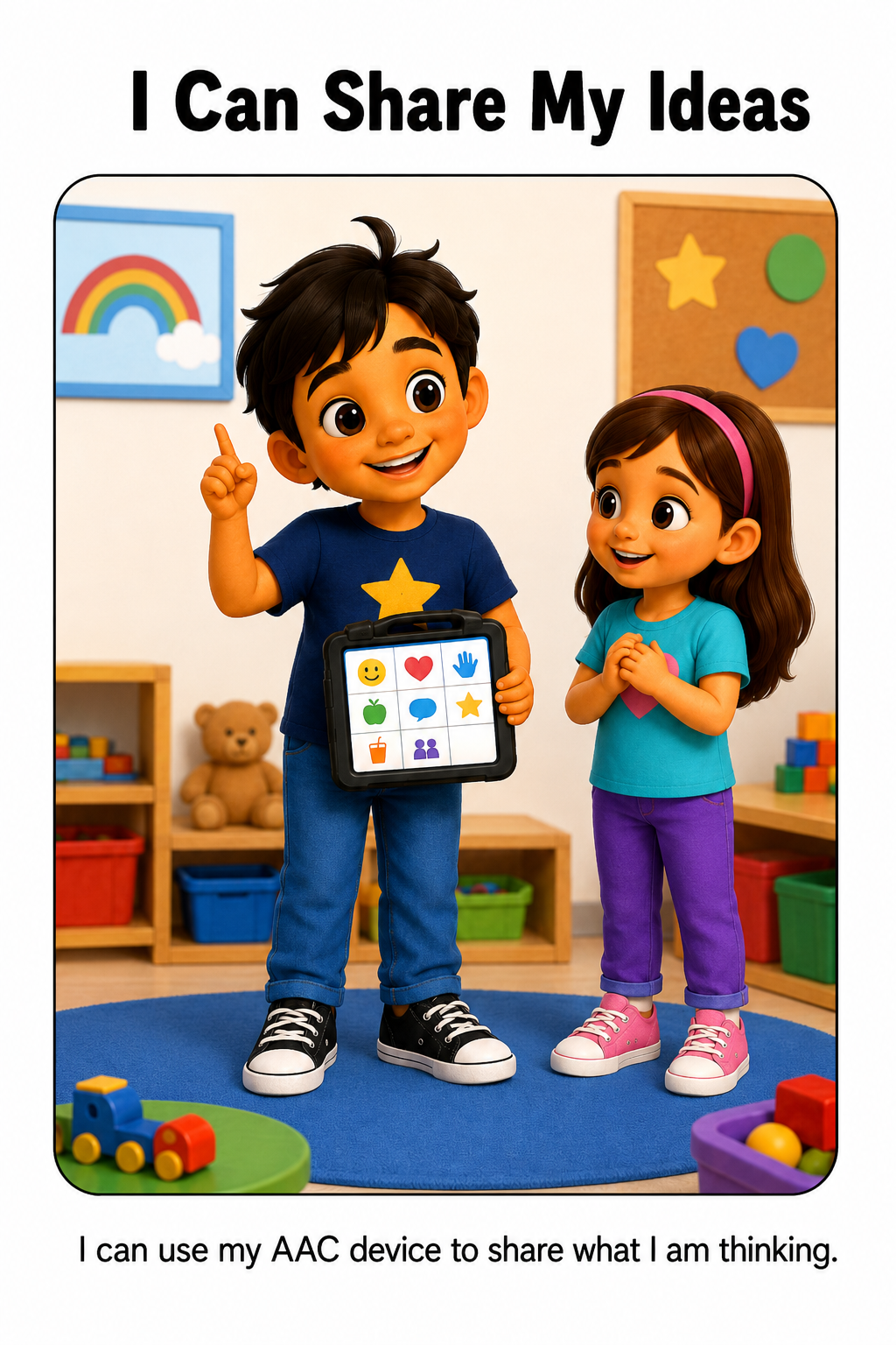 Using My AAC Device With Friends Social Story for Autism