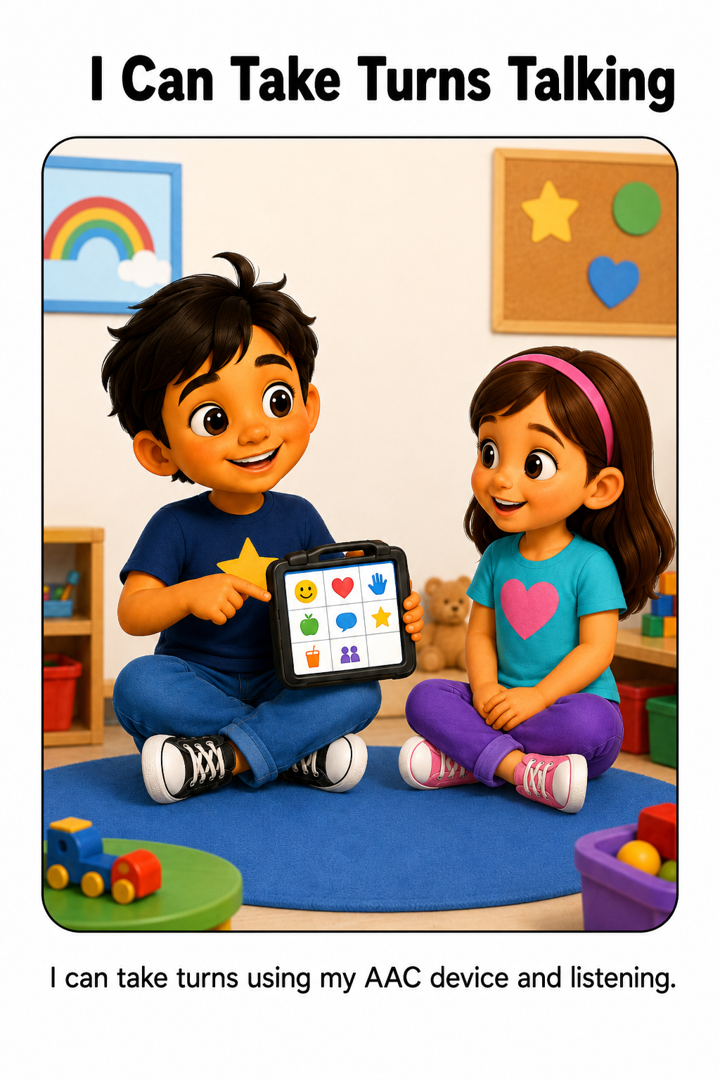Using My AAC Device With Friends Social Story for Autism