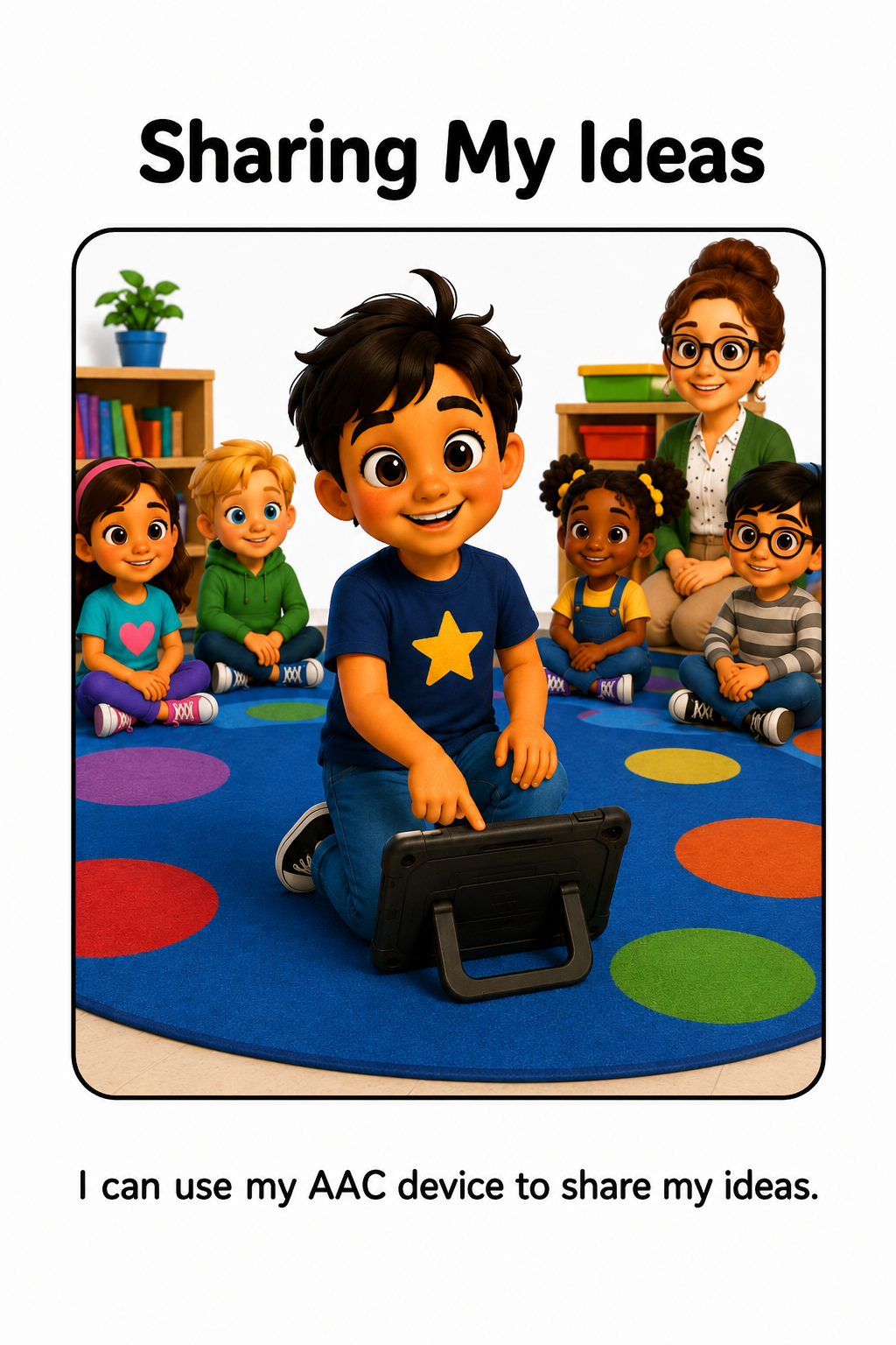Using My AAC Device at Circle Time Social Story for Autism | Speech Fuel