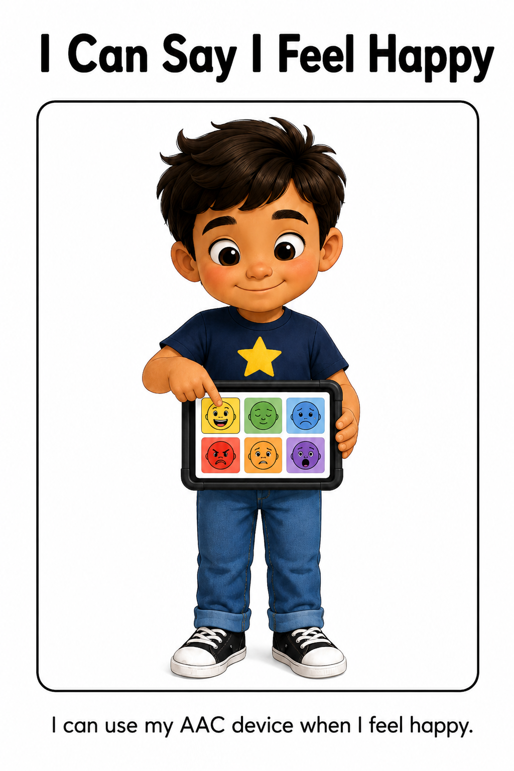Using My AAC Device to Share My Feelings Social Story | Speech Fuel