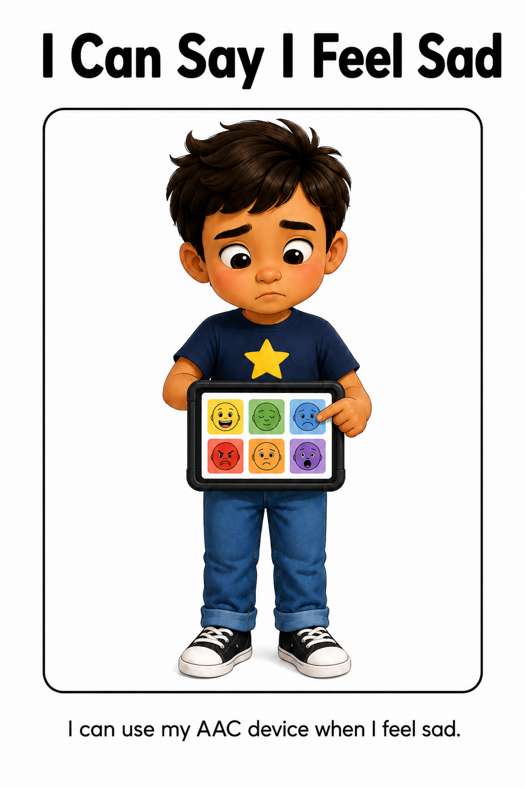 Using My AAC Device to Share My Feelings Social Story | Speech Fuel