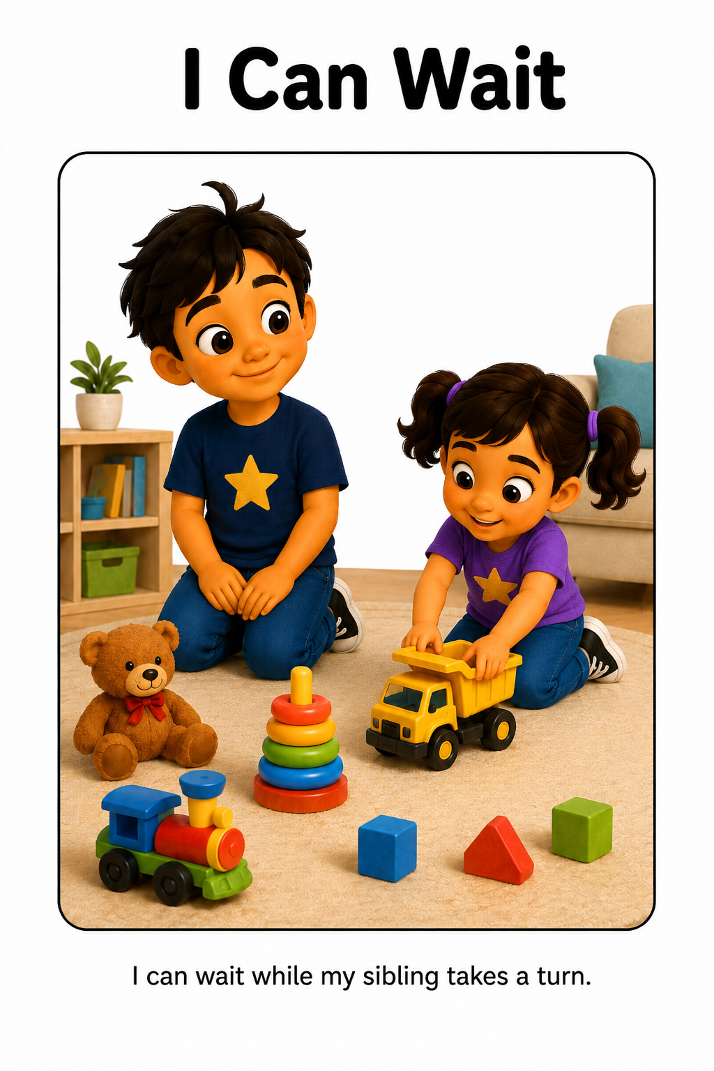 Sharing Toys With My Sibling Social Story