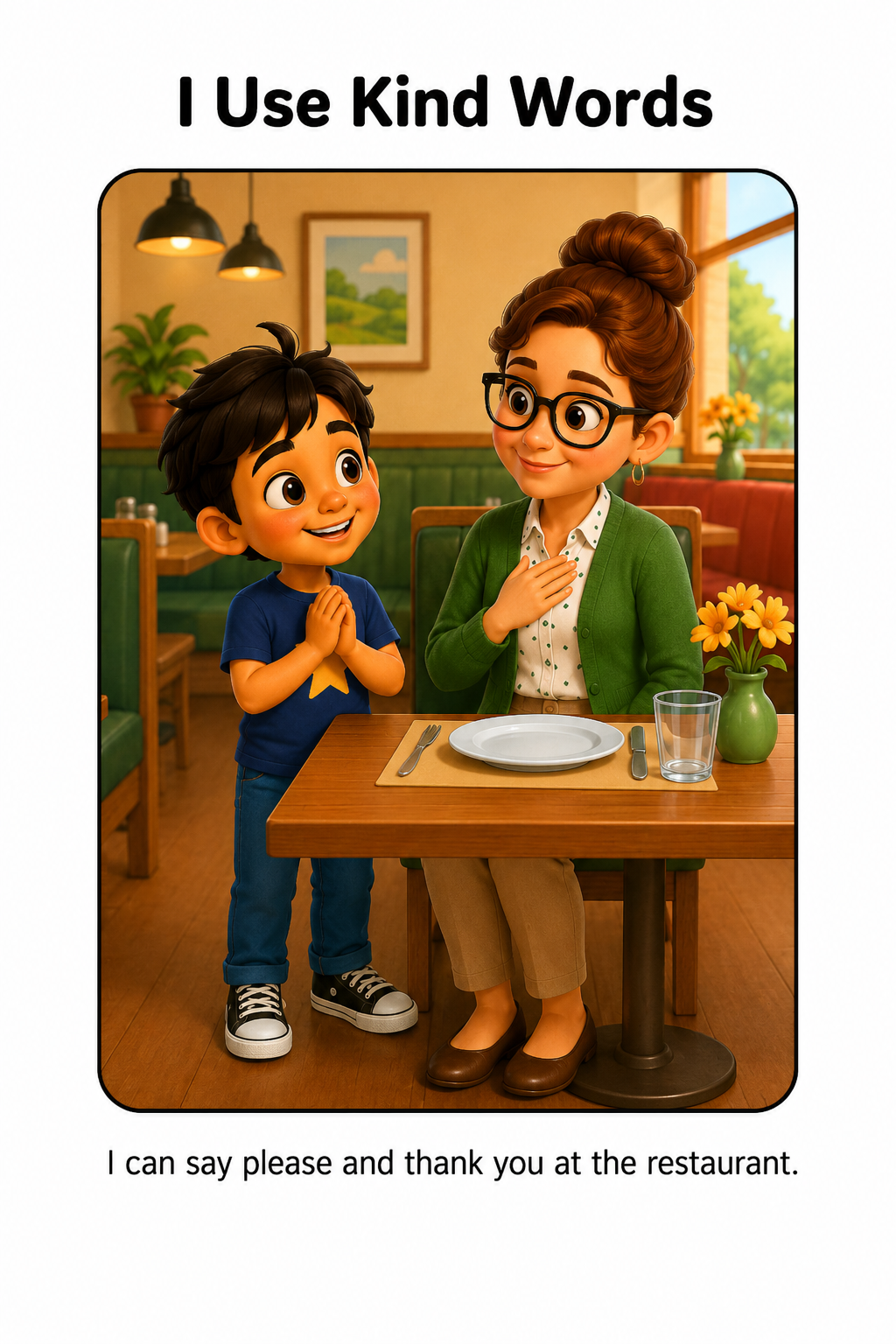 Restaurant Behavior And Manners Social Story