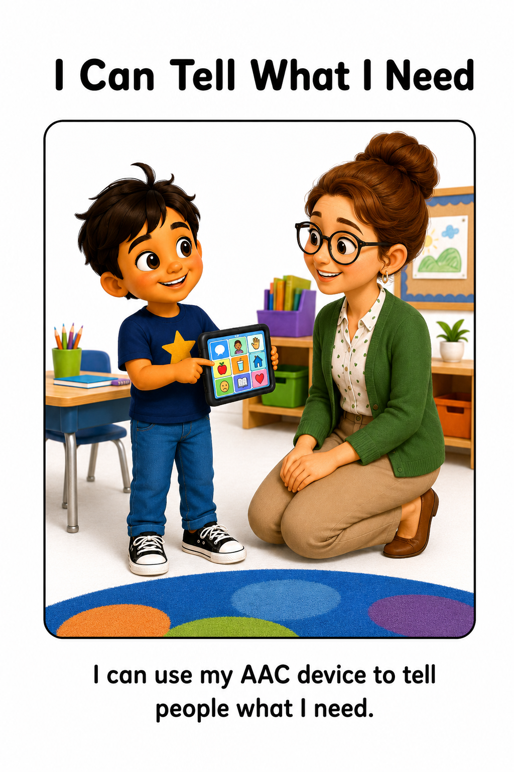 Using My AAC Device at School Social Story