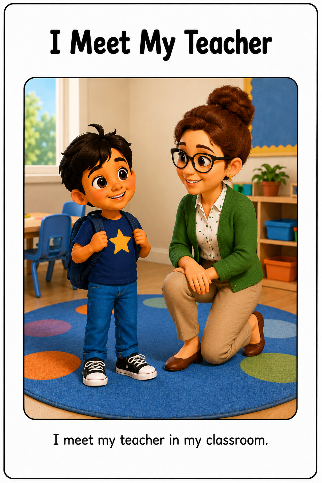 My First Day of School Social Story Autism Back To School Classroom Routine School Anxiety Visual Supports