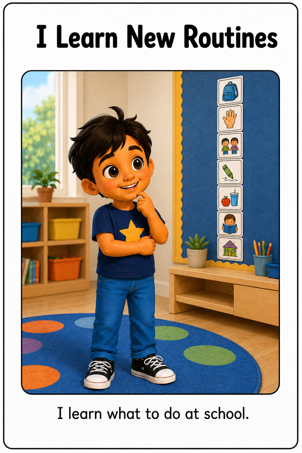My First Day of School Social Story Autism Back To School Classroom Routine School Anxiety Visual Supports