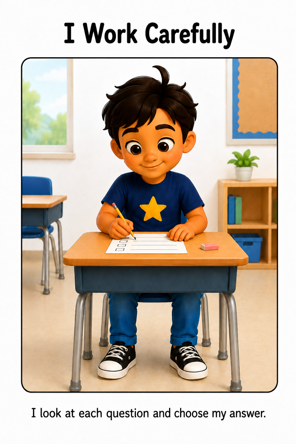 State Testing Day Social Story Autism