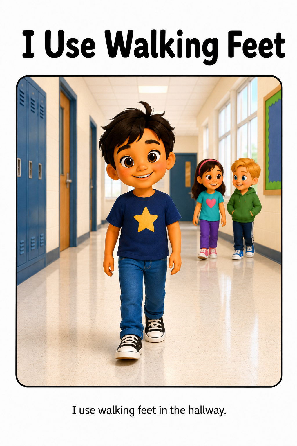 How To Walk In The Hallway Social Story