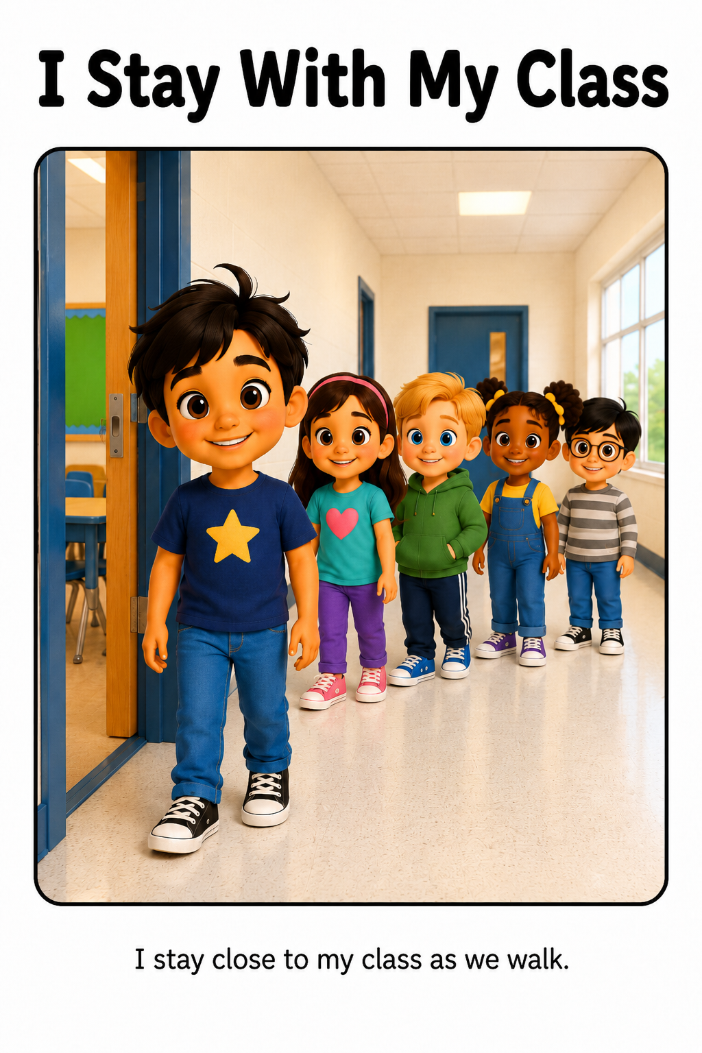 How To Walk In The Hallway Social Story