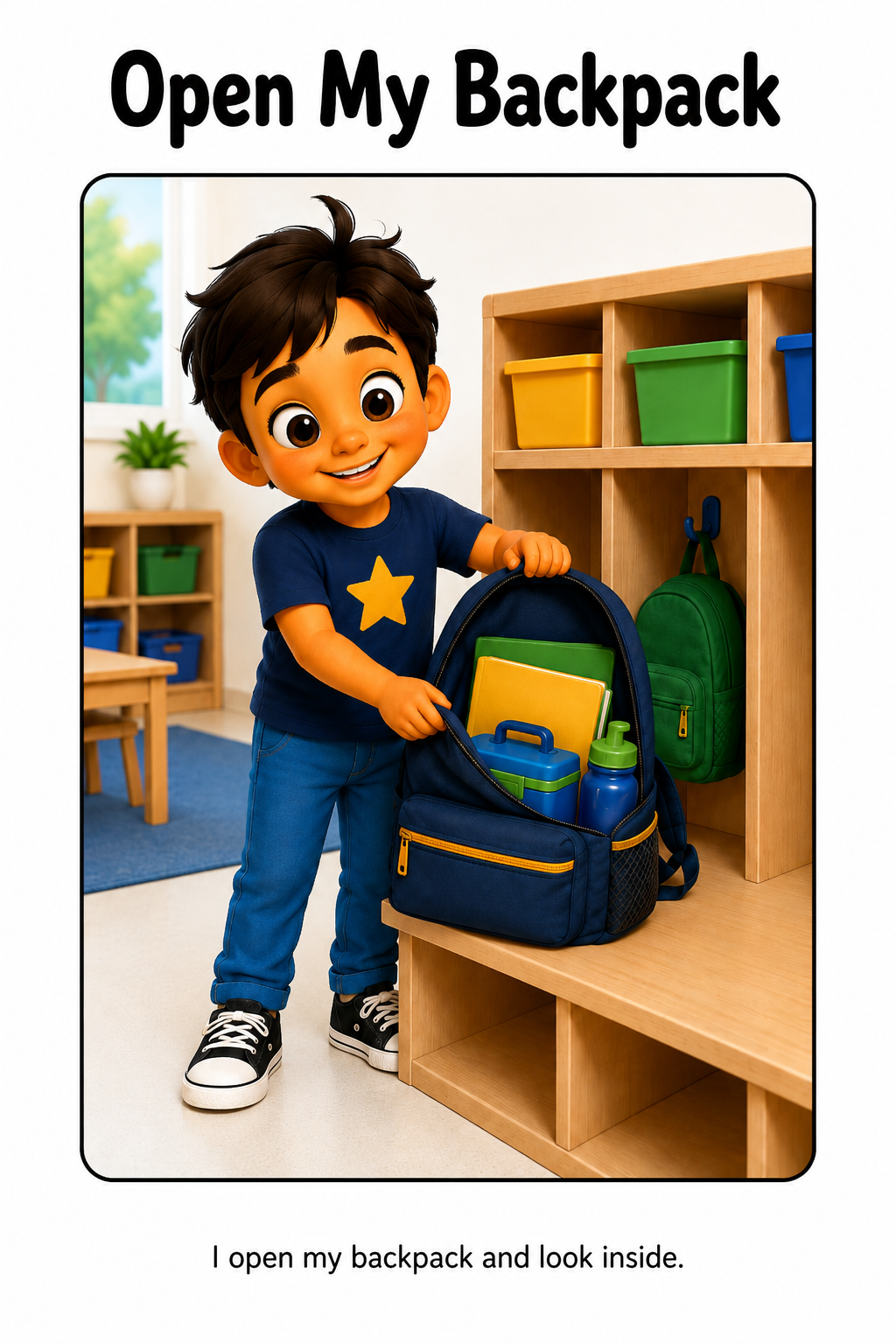 Unpacking My Backpack Social Story