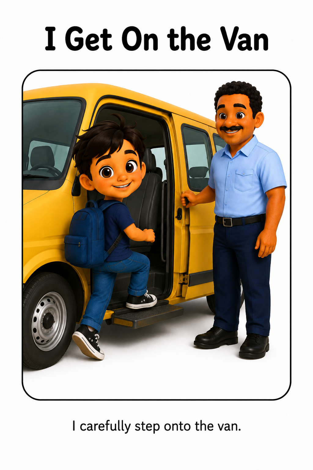 Riding the School Van Social Story