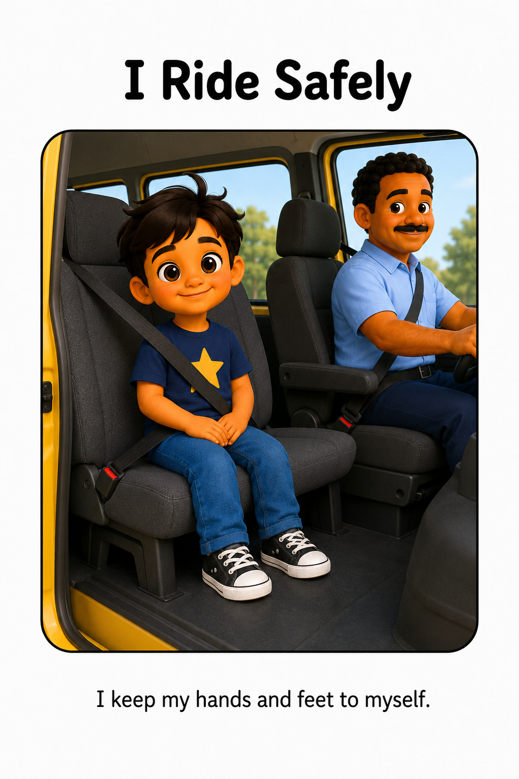 Riding the School Van Social Story