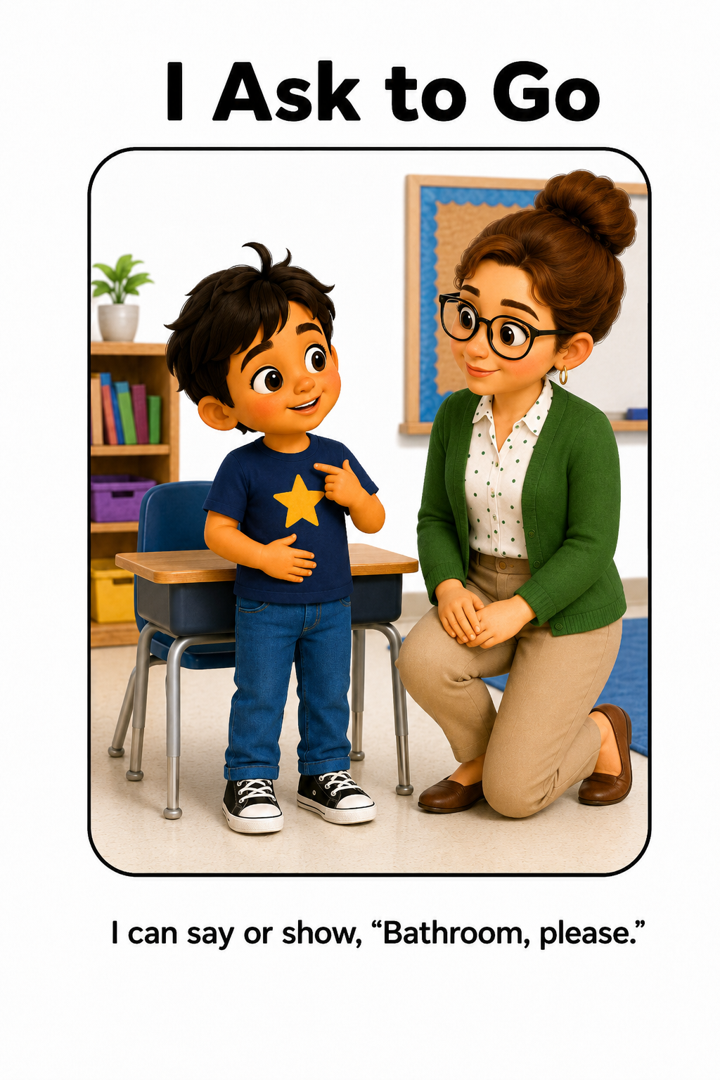 Asking to Go to the Bathroom Social Story for Autism | Speech Fuel