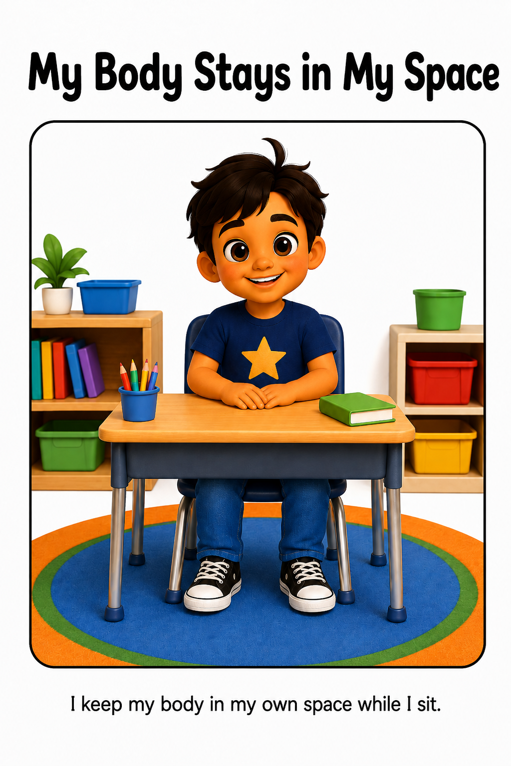 Staying in My Seat Social Story for Autism | Speech Fuel