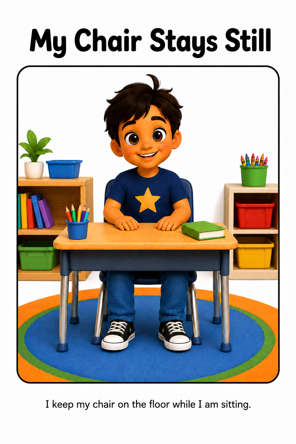 Staying in My Seat Social Story for Autism | Speech Fuel