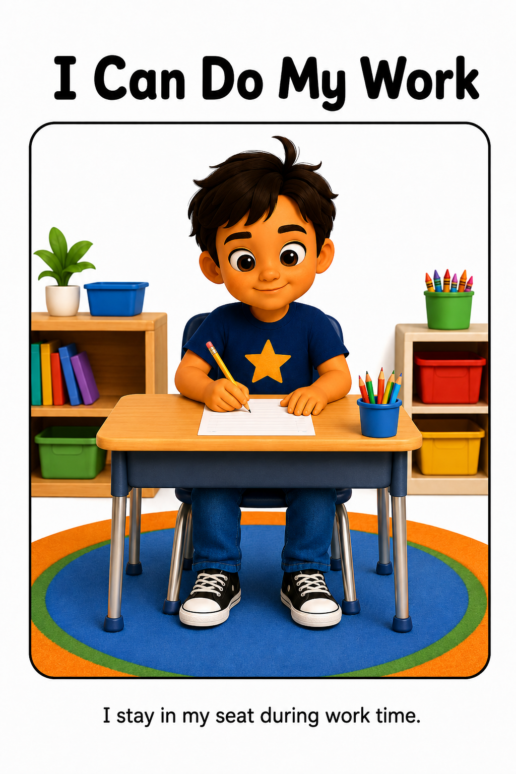 Staying in My Seat Social Story for Autism | Speech Fuel
